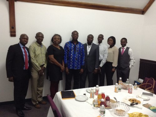 From left: Mantse Emmanuel, Apostle Kwabena Akufo, Deaconess Josephine Ami-Narh, Apostle Aaron Ami- Narh, Andrews Asiedu, Amos Kaitoo, Donna Kufour, George Boadu (2014)